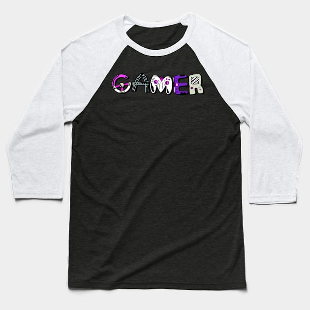 Gamer Baseball T-Shirt by aaallsmiles